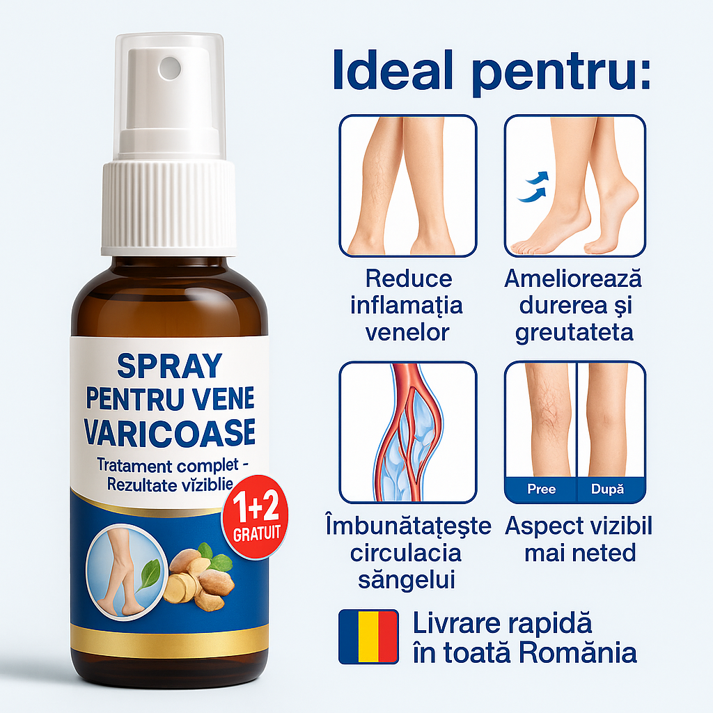 1+2 Gratuit - Spray Natural Pentru Eliminarea Varicelor